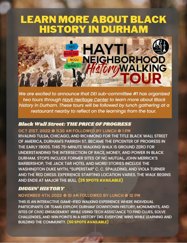 Hayti Neighborhood History Walking Tour Graphic