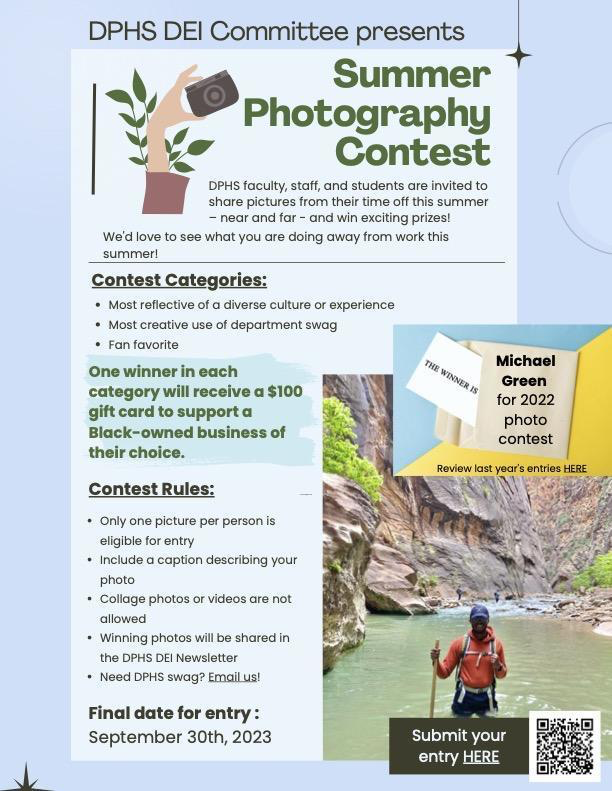Graphic relating to the DPHS Summer Photo Contest