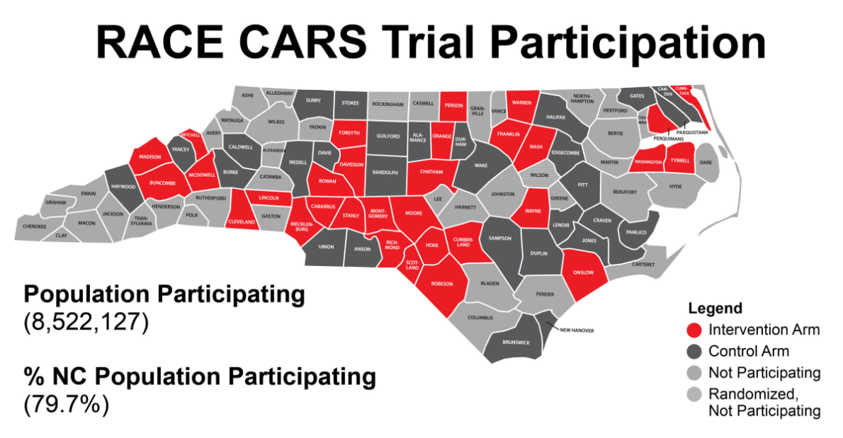 NC Map with county participation