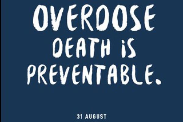 Overdose Death is Preventable sign