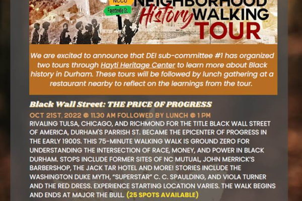 Hayti Neighborhood History Walking Tour Graphic