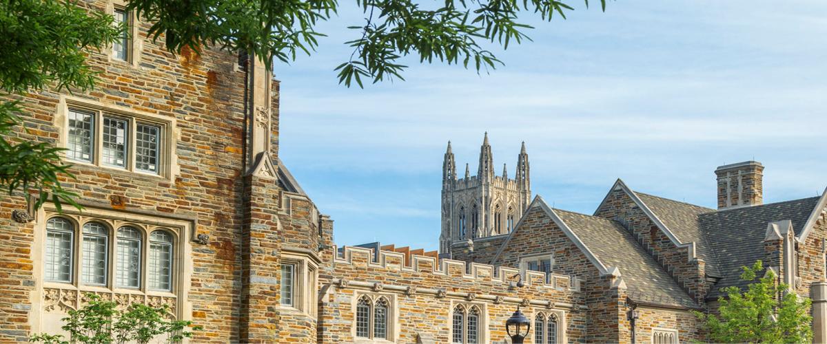 Duke West Campus Buildings in Summer