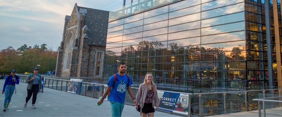 Students Walking by West Union Building