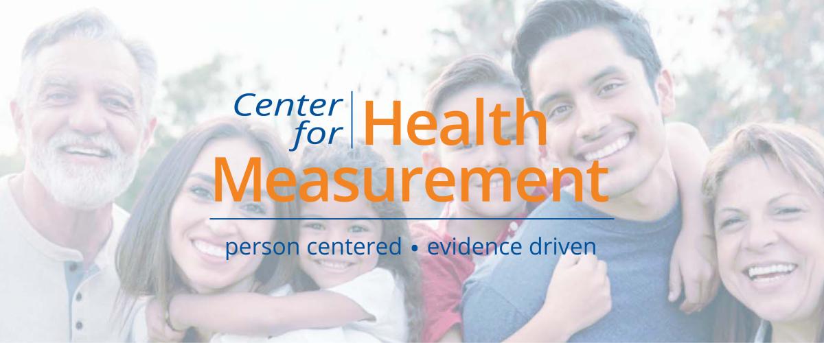 Diverse family and Center for Health Measurement Logo