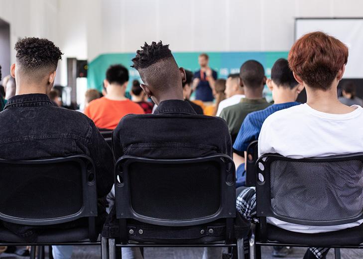 Students attending a lecture